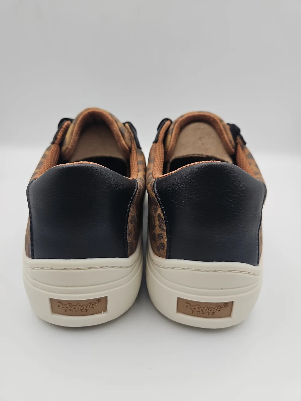 Dr. Scholl's Leopard Print Platform Sneakers - Brown/Black